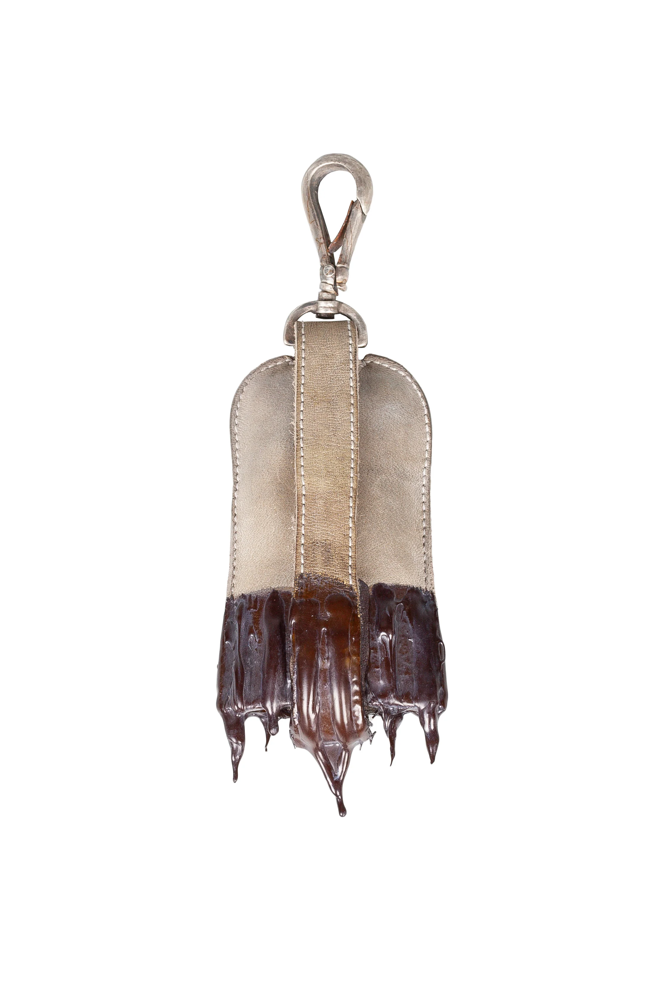 Silver Hook Drip Rubber Key Leather Case - Image 2