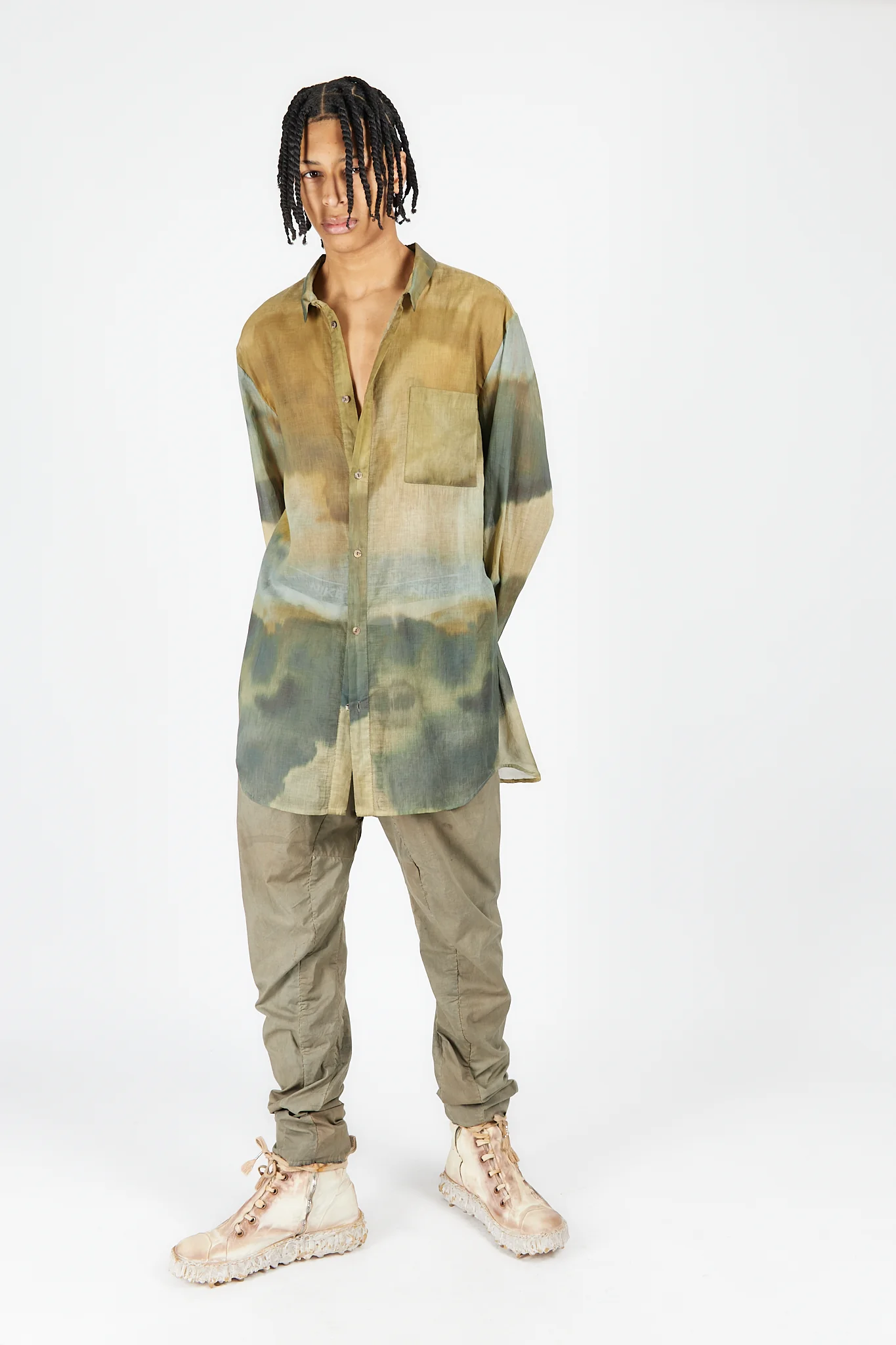 Single Pocket Overdyed Shirt - Image 2
