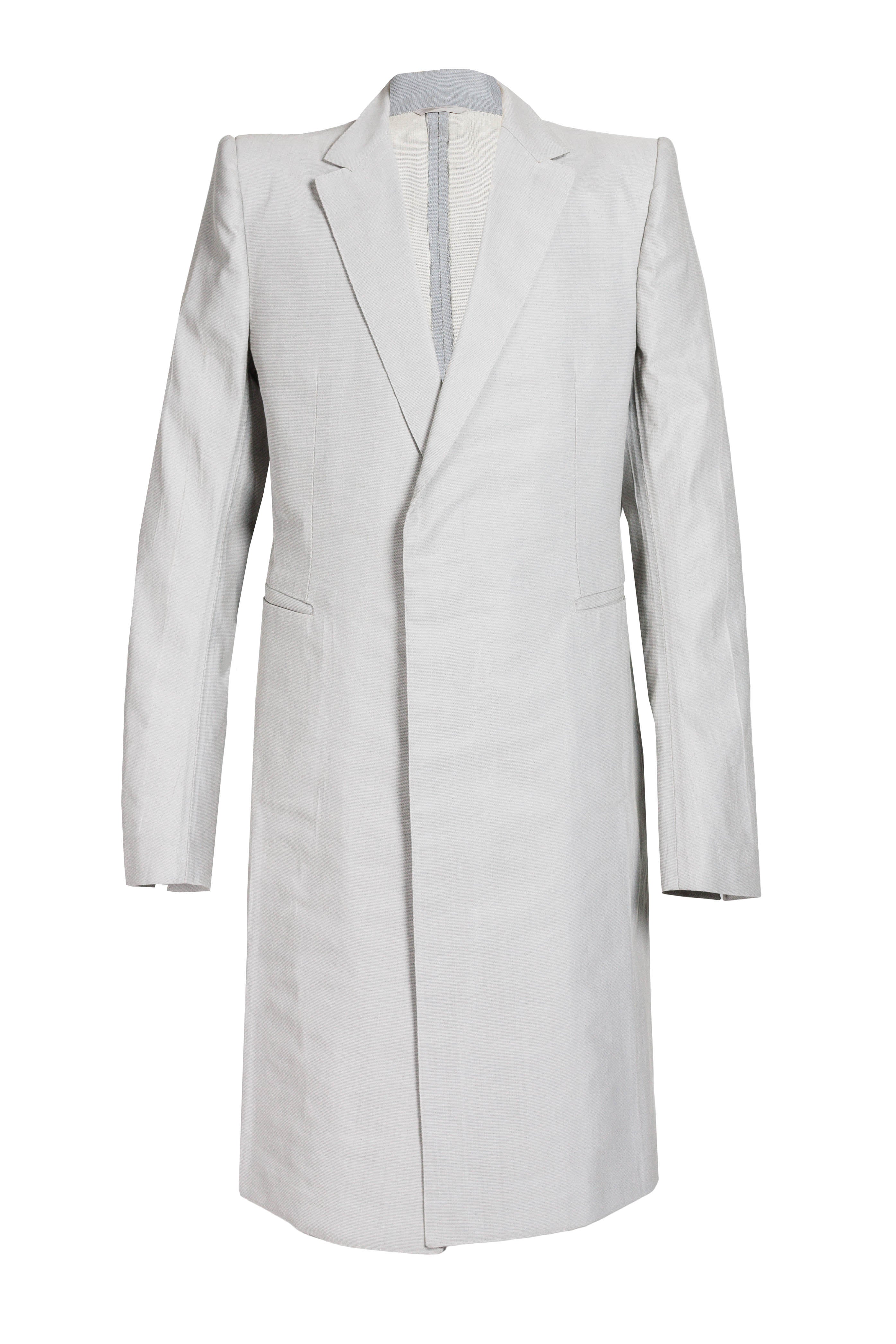 Stirred Unlined Chain Seam 1 Button Long Jacket