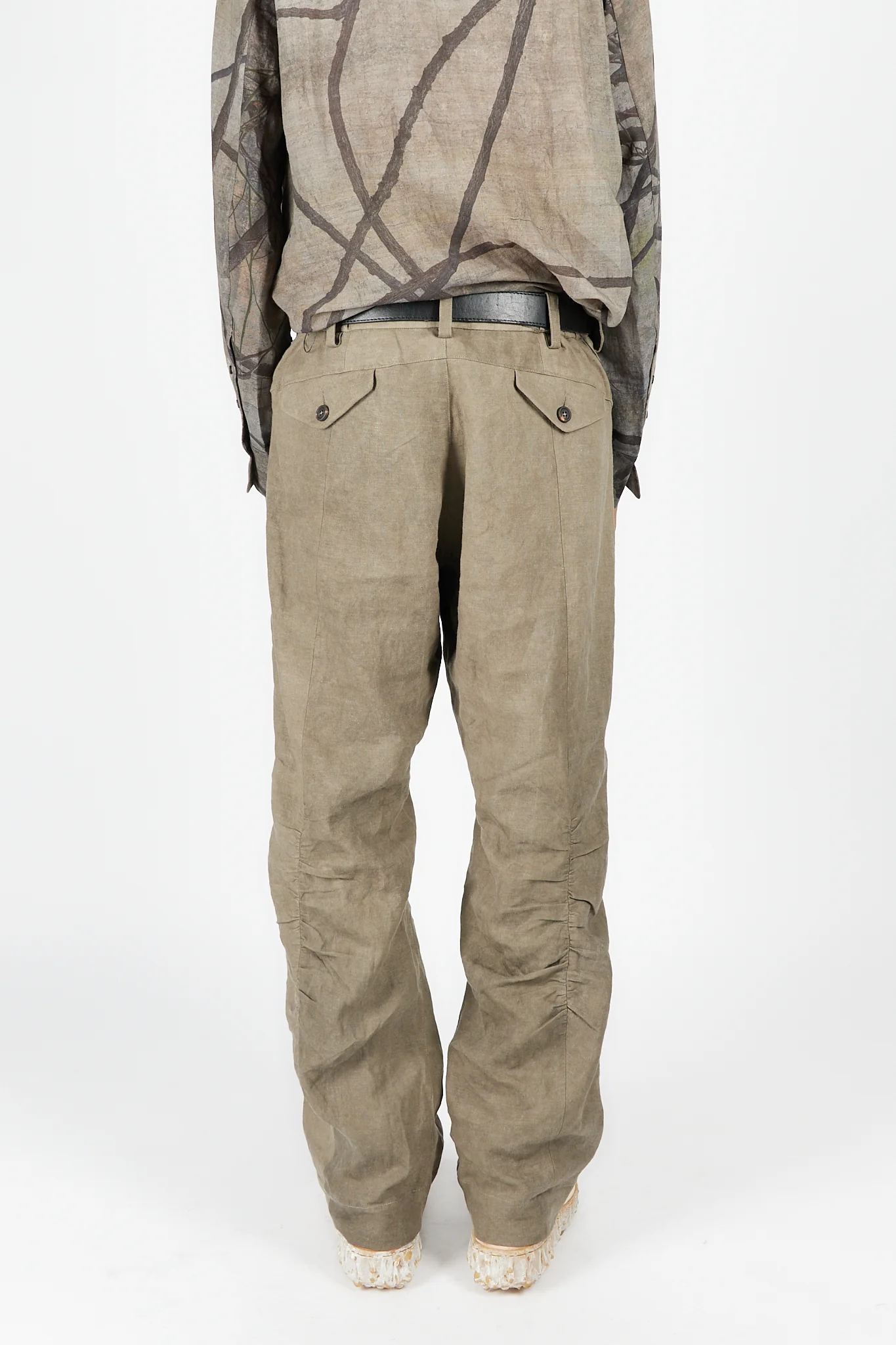 Straight Leg Gathering Trousers - Image 4