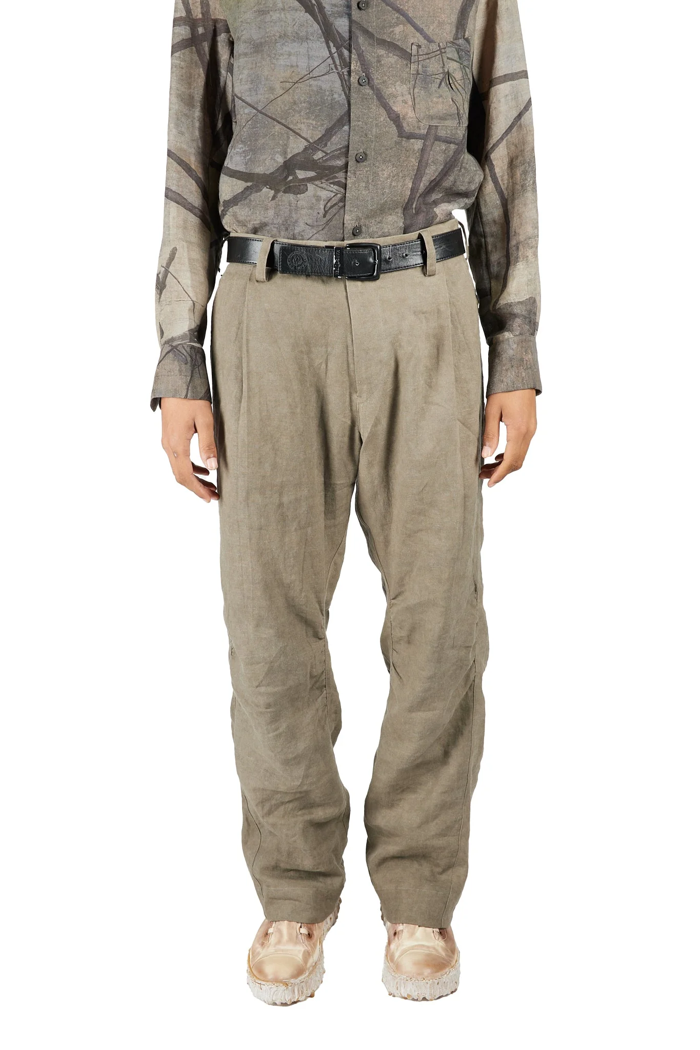 Straight Leg Gathering Trousers - Image 6