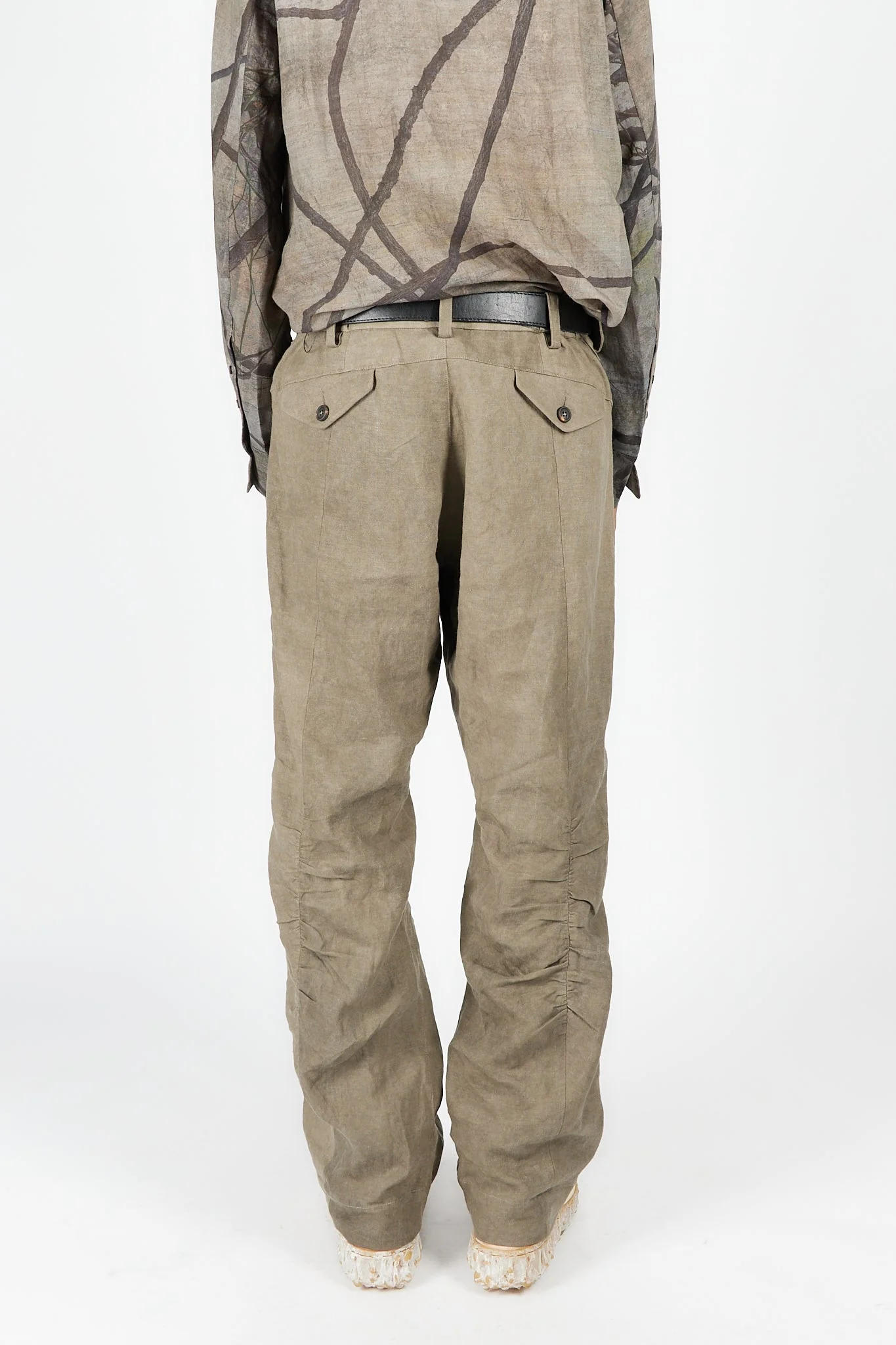 Straight Leg Gathering Trousers - Image 9