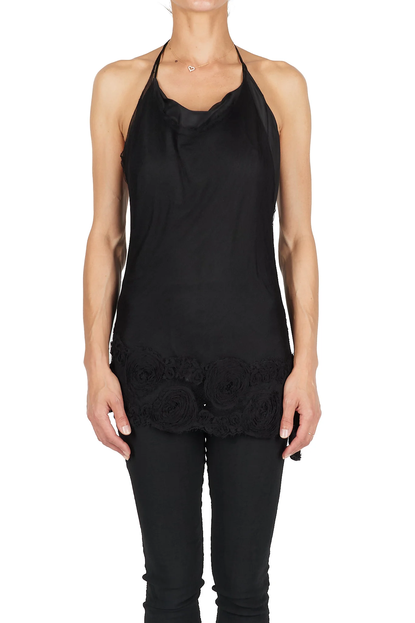Draped Top with Flowers