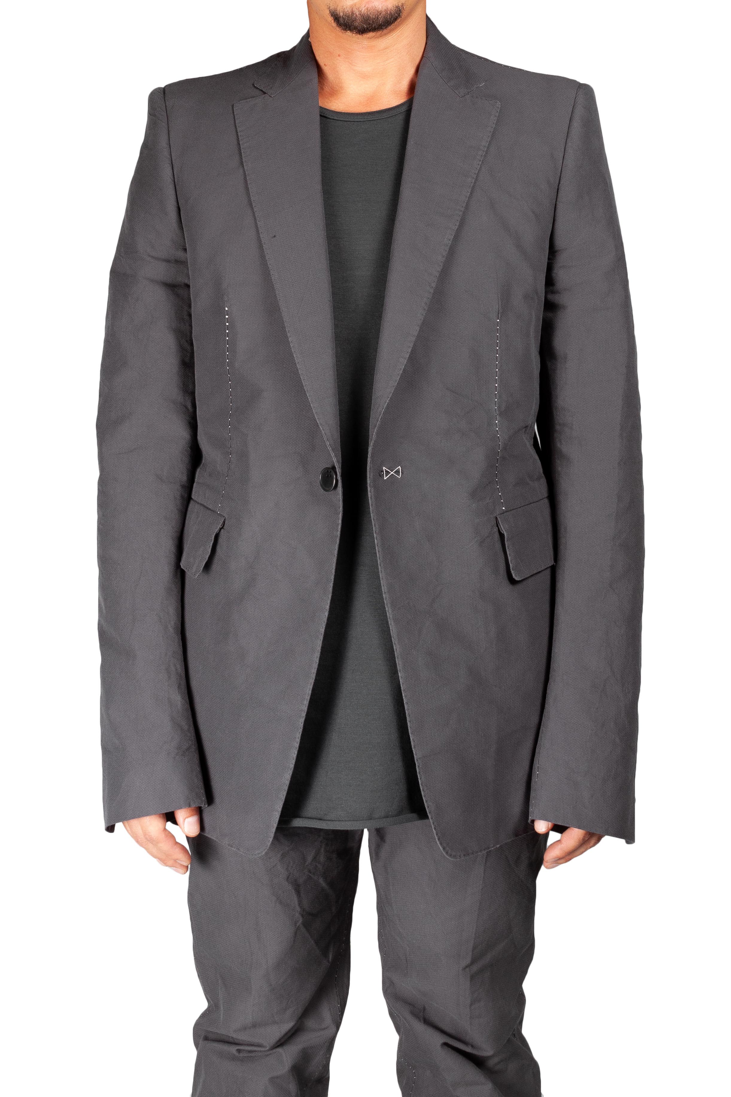 Unlined Contrast Meltchain Suit - Image 4