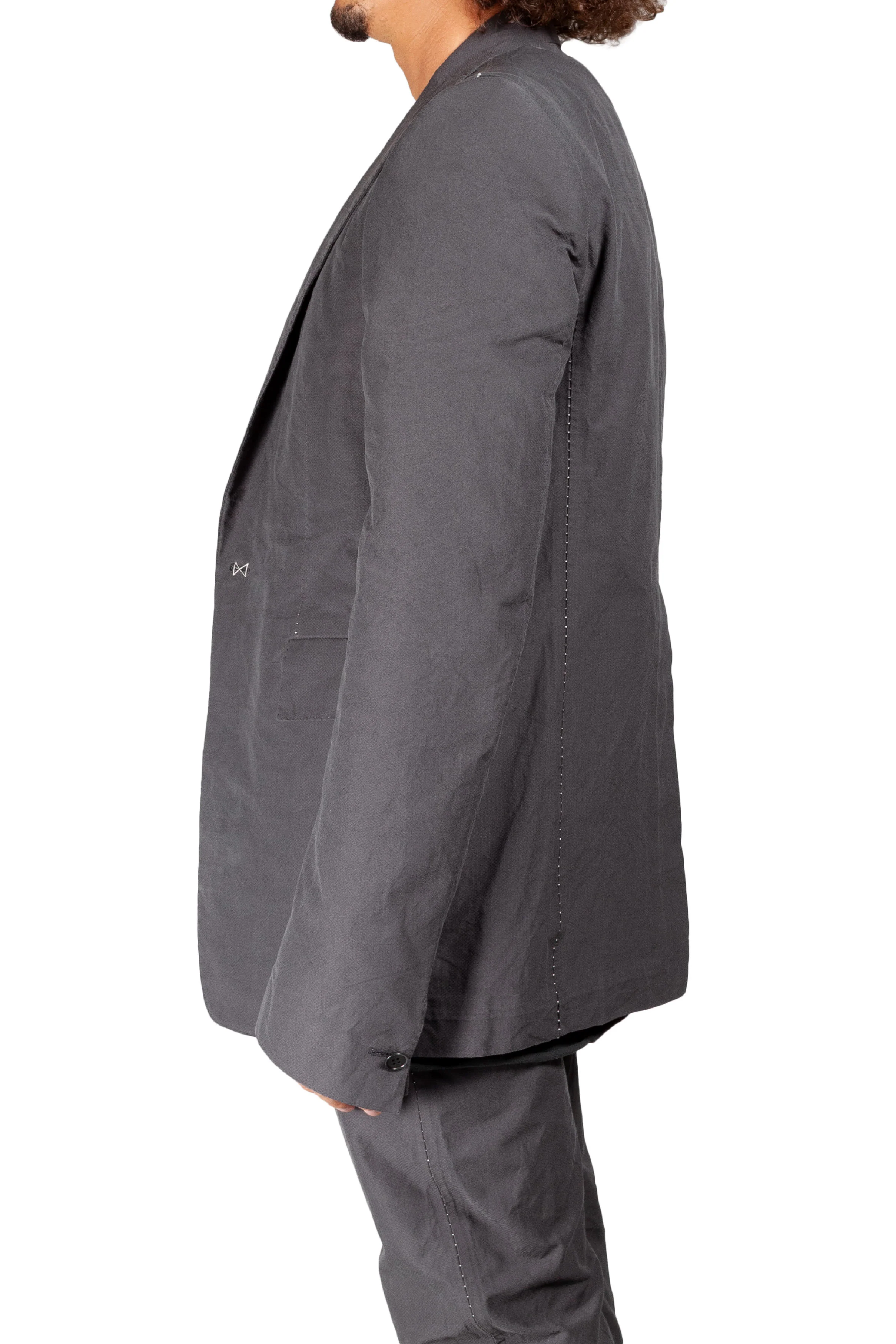 Unlined Contrast Meltchain Suit - Image 5