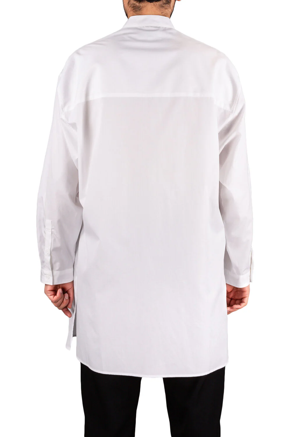 Stand Collar Longline Shirt - Image 2