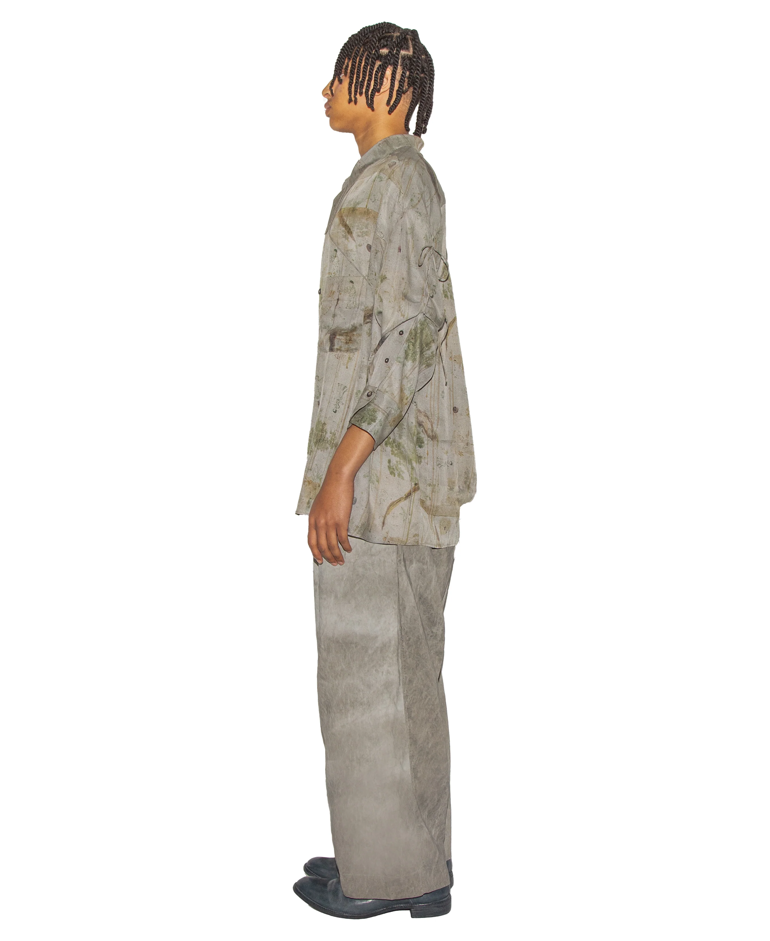 Digital Print Asymmetric Shirt - Image 3