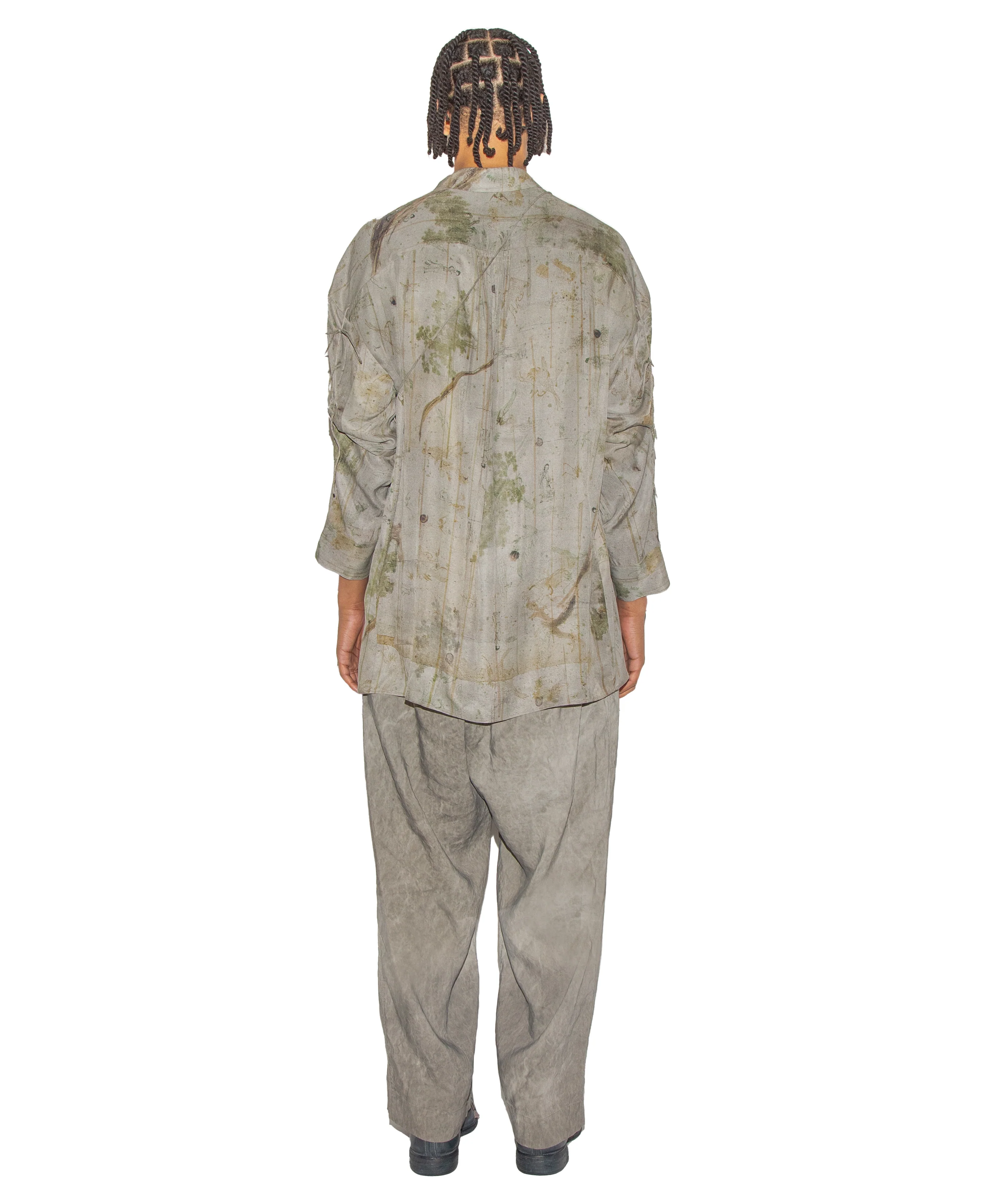 Digital Print Asymmetric Shirt - Image 4