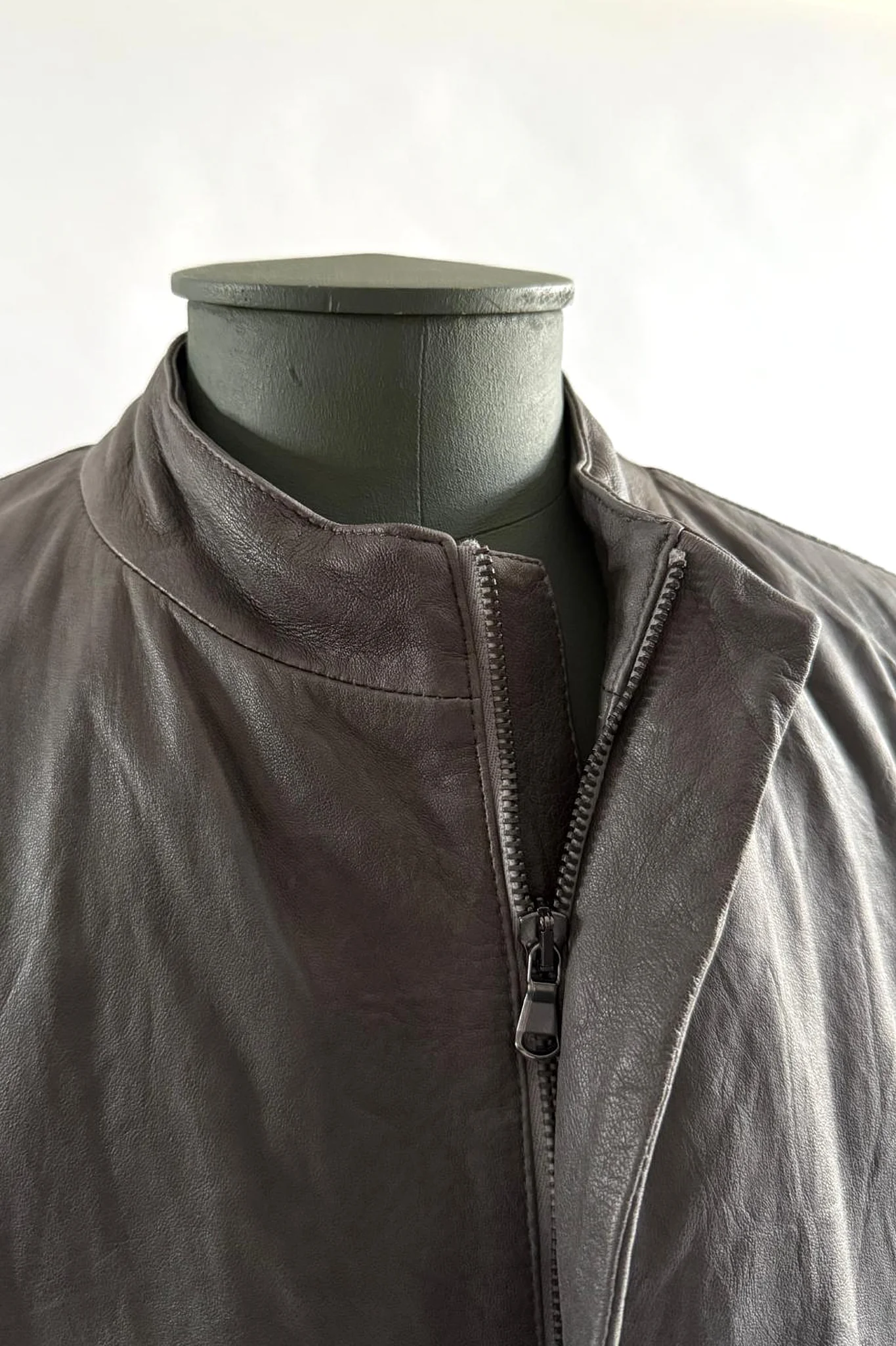 Zip Up Leather Jacket - Image 2